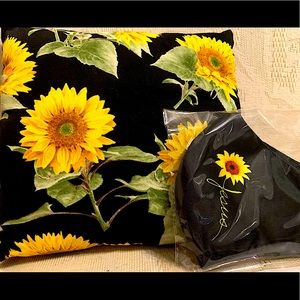 Sunflower travel pillow and mask set